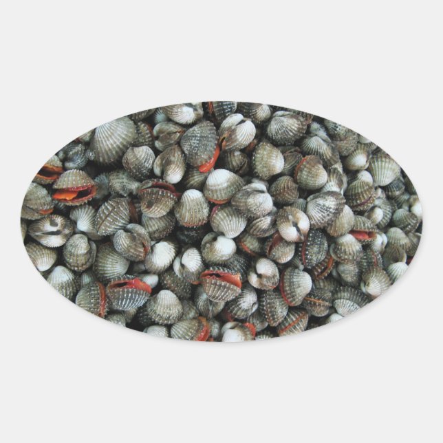 Sticker Ovale Coques de coques de sang (Devant)