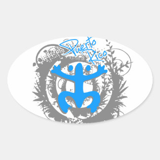 Sticker Ovale Coqui Taino Port Riche