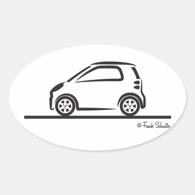 Sticker Ovale Côté Smart Fortwo (Devant)