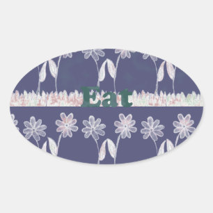 Sticker Ovale Couleurs du Baby shower bleu amour