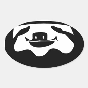 Sticker Ovale Courez Comme Une Fente