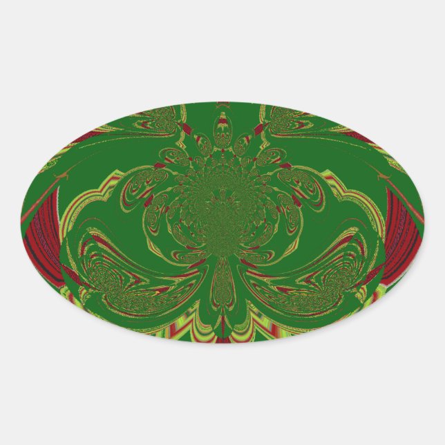 Sticker Ovale Couronne verte (Devant)