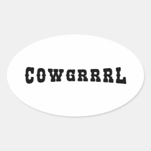STICKER OVALE COWGRRRL