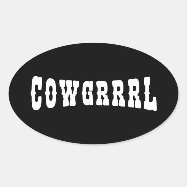 STICKER OVALE COWGRRRL (Devant)