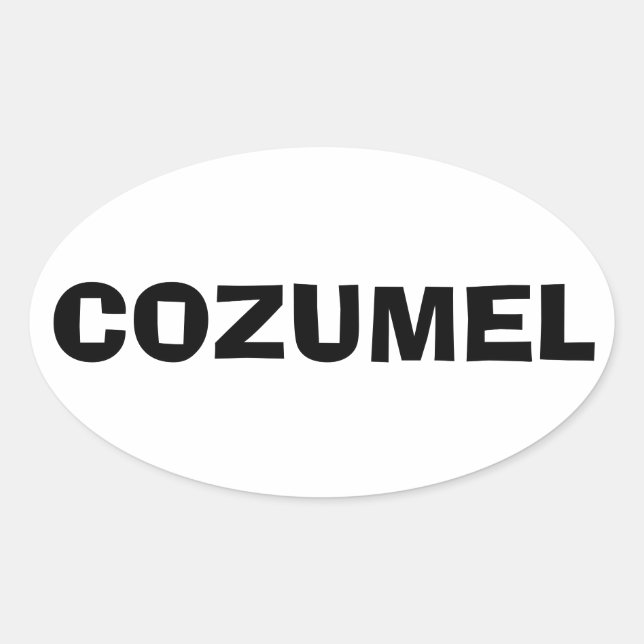 Sticker Ovale Cozumel, Mexique (Devant)
