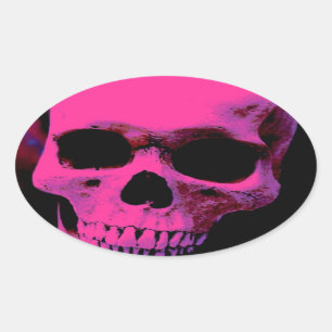 Sticker Ovale Crâne