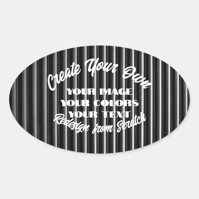 Sticker Ovale Créez Votre Propre (Devant)