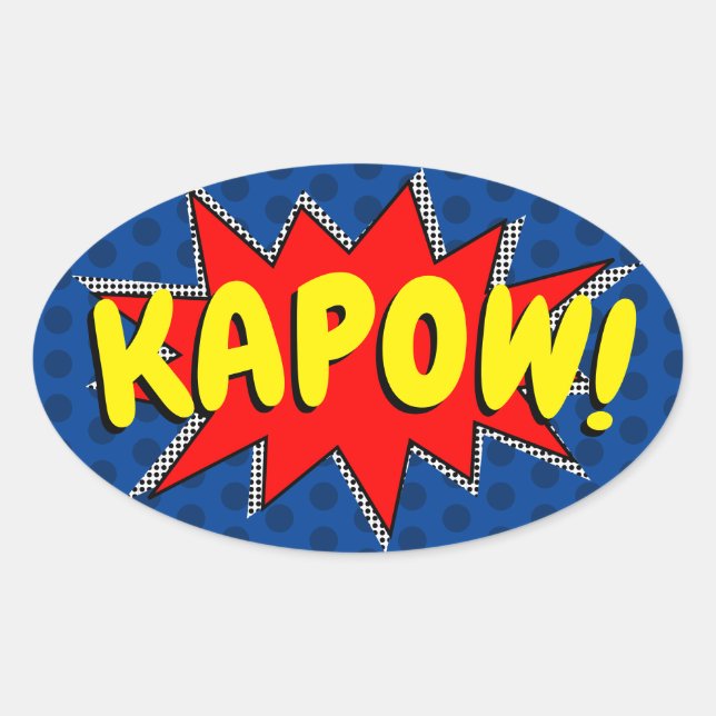 Sticker Ovale Créez votre propre bande dessinée Effets sonores O (Devant)