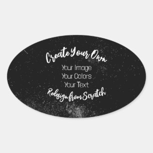 Sticker Ovale Créez Votre Propre Personnalisé