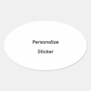 Sticker Ovale Créez Votre Propre Promotion de Marque Simple 