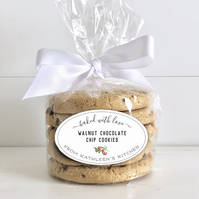 Sticker Ovale Créez Votre Propre Verdure Cuite Avec Amour (Create Your Own Greenery Baked With Love Oval Sticker)
