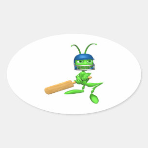 Sticker Ovale Cricket