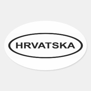 Sticker Ovale Croatie "Hrvatska"