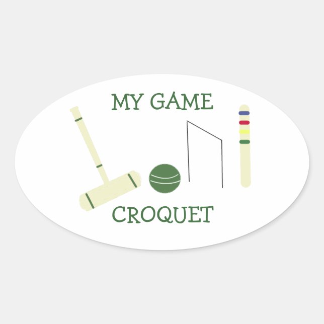Sticker Ovale Croquet Mon Jeu (Devant)