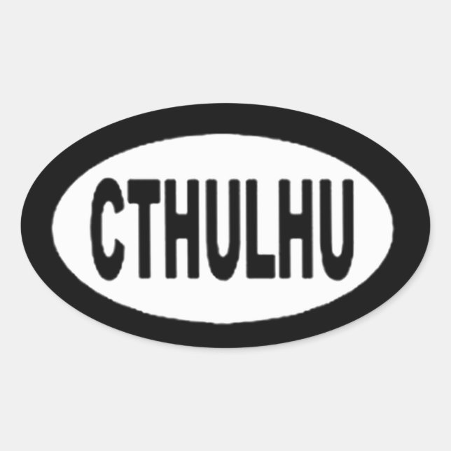 Sticker Ovale Cthulhu (Devant)