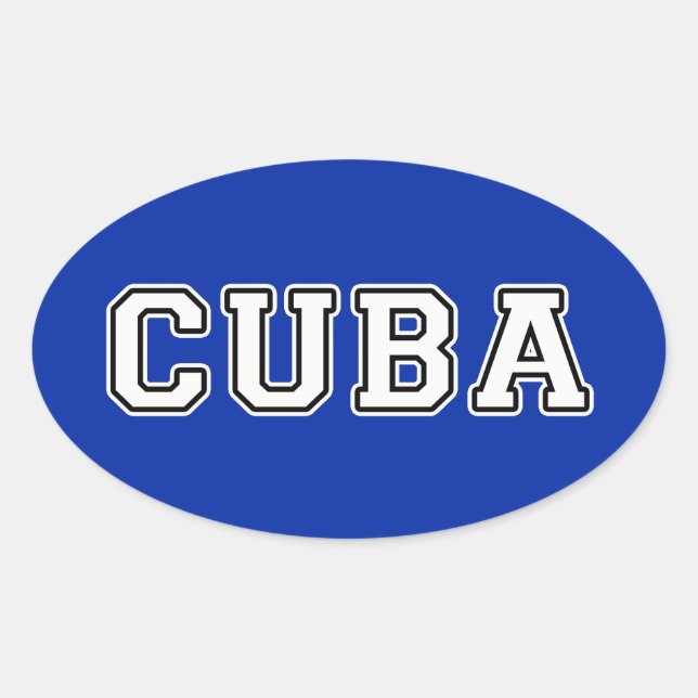 Sticker Ovale Cuba (Devant)