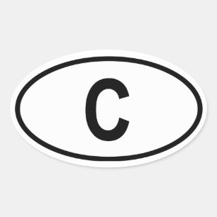 Sticker Ovale Cuba "C"