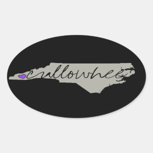 Sticker Ovale Cullowhee, ensemble d'autocollant d'OR de 4