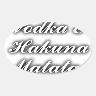 Sticker Ovale Cupcakes Vodka Hakuna Matata FUNNY
