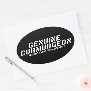 Sticker Ovale Curmudgeon Juste une humeur C'est un mode de vie