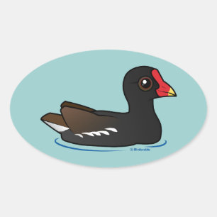 Sticker Ovale Cute Gallinule