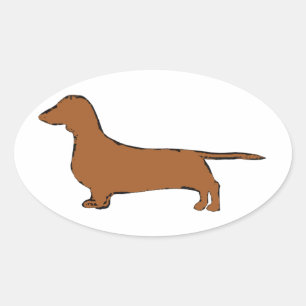 Sticker Ovale dachshund