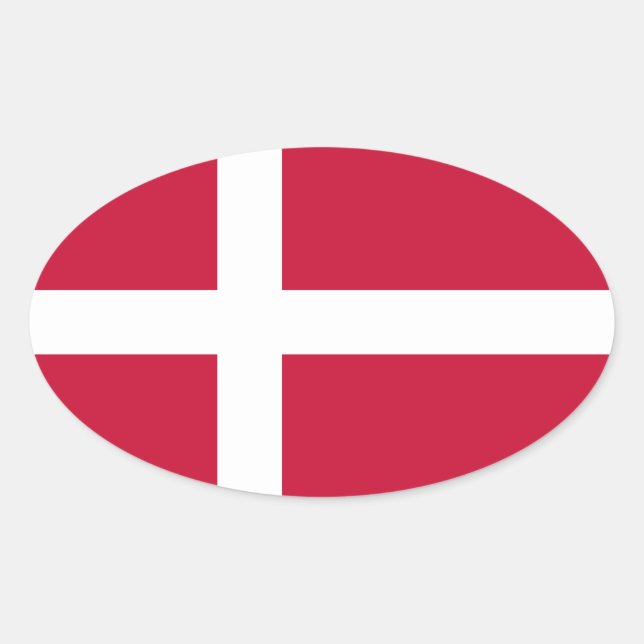 Sticker Ovale Danemark (Devant)