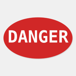 Sticker Ovale Danger