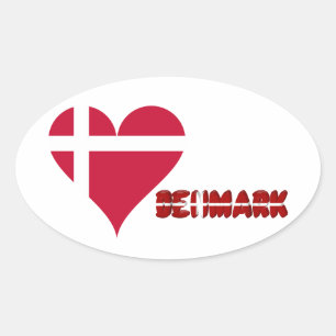 Sticker Ovale Danish heart (homonymie)