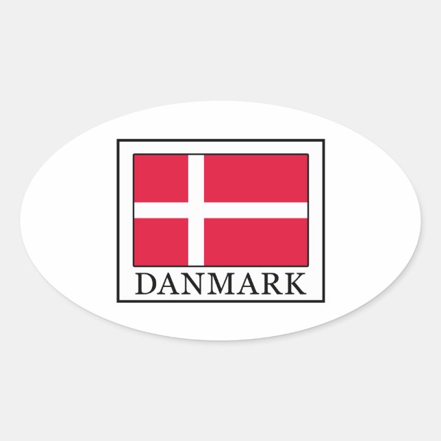 Sticker Ovale Danmark (Devant)