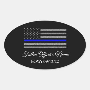 STICKER OVALE DANS LA MÉMOIRE DE L'OFFICIER FALLEN OVAL BUMPER S