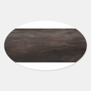 Sticker Ovale Dark Wooden Background