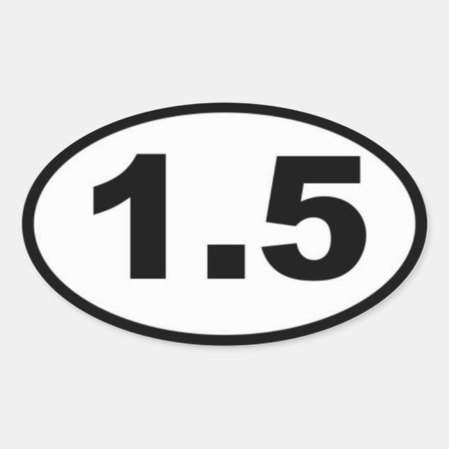 Sticker ovale de 1,5 mille (Devant)