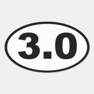 Sticker ovale de 3,0 milles