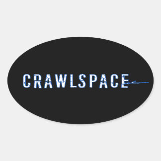 Sticker ovale de l'espace de la cage - brillant