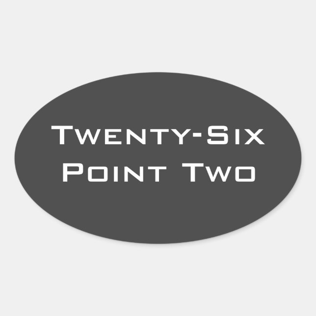Sticker ovale de marathon 26-6 points (26.2) (Devant)