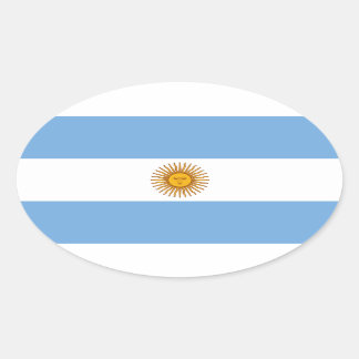 Sticker ovale de style européen Argentine*