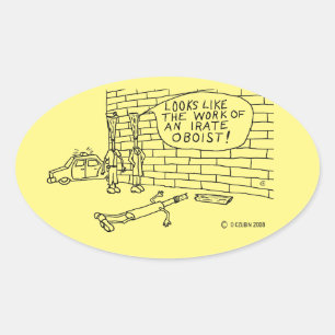 Sticker ovale de test mural