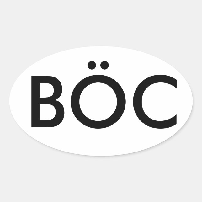 Sticker Ovale Décal de culte d'huître bleue (Devant)