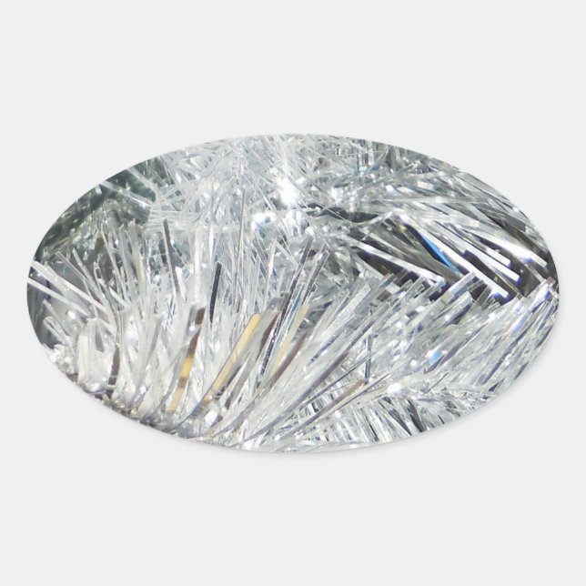 Sticker Ovale Décorations de Noël (Devant)