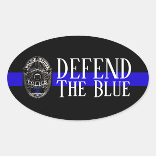 STICKER OVALE DÉFENDRE LA POLICE BLEUE SOUTIEN OVAL BUMPER STICK