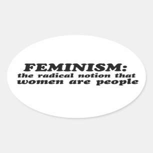 Sticker Ovale Définition du féminisme