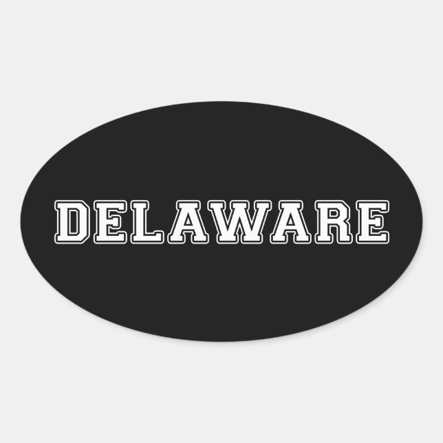 Sticker Ovale Delaware (Devant)