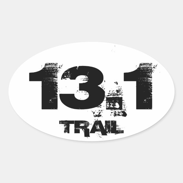 Sticker Ovale Demi-marathon 13.1 PISTE Ovale Décale du véhicule (Devant)
