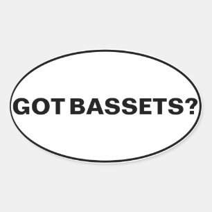 Sticker Ovale Des Bassets? Texte
