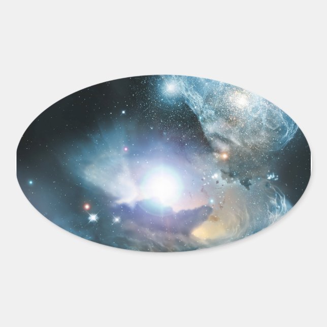 Sticker Ovale Des cendres des premières étoiles (Devant)