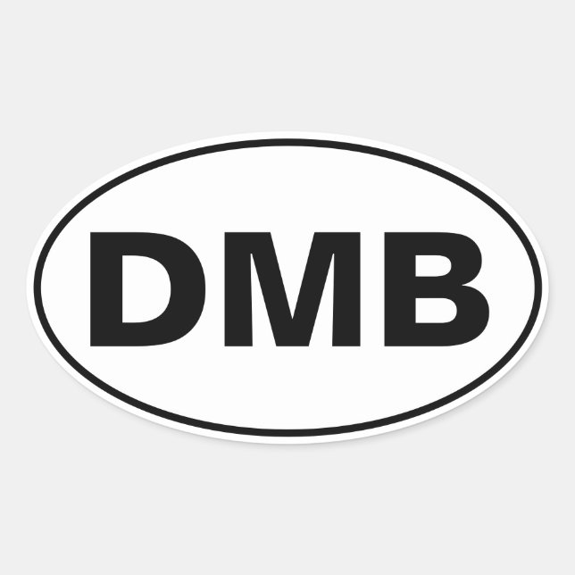 Sticker ovale des initiales DMB (Devant)