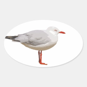 Sticker Ovale Design graphique Seagull