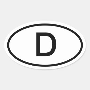 Sticker Ovale Deutschland Pays d'origine Décal ovale