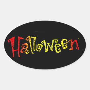 Sticker ovale d'Halloween